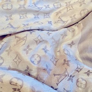LOUIS VUITTON MONOGRAM DENIM SHAWL.